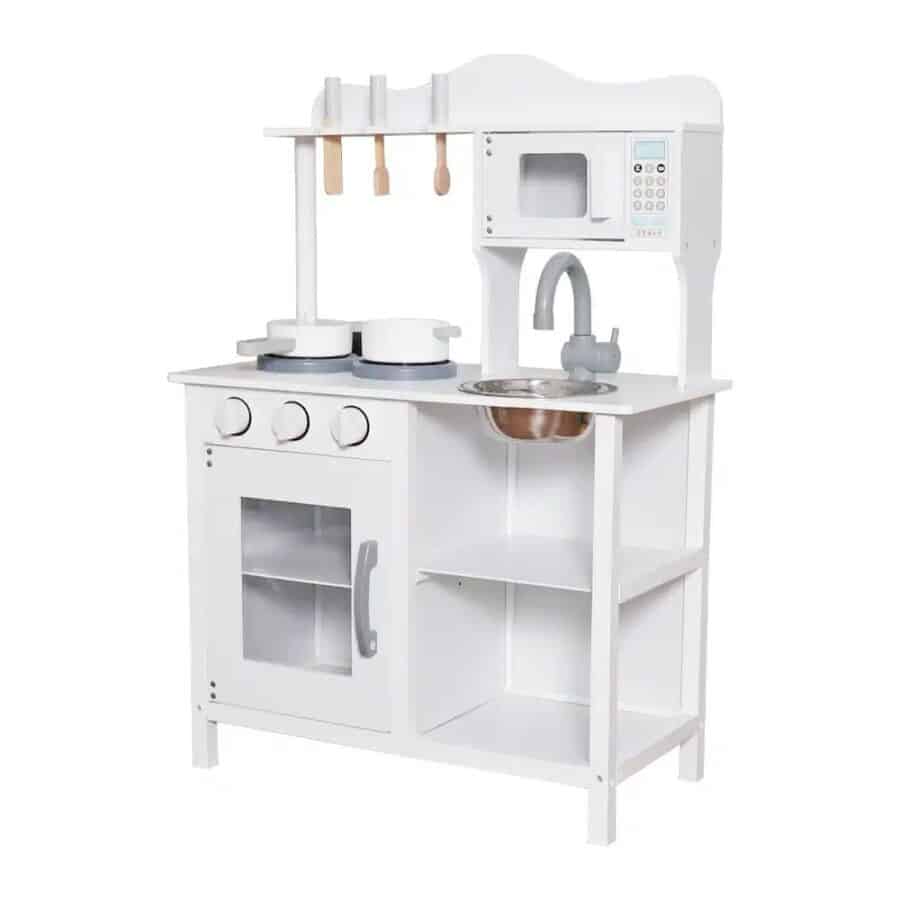 ⁦מטבח לילדים מעץ עדי בצבע לבן W10C404H  מאת בית העץ⁩ – תמונה ⁦4⁩